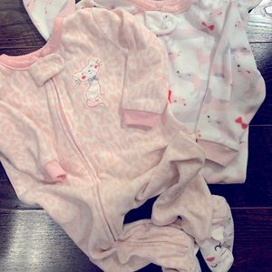 Bundle Carter’s Girl’s Fleece Footed Jammies